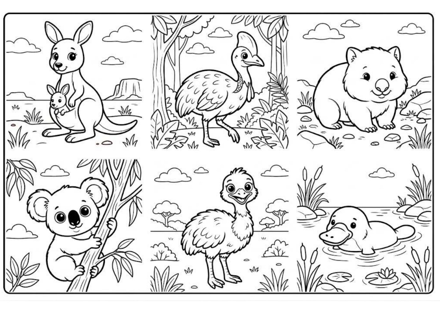 Desenhos de animais da Europa para colorir