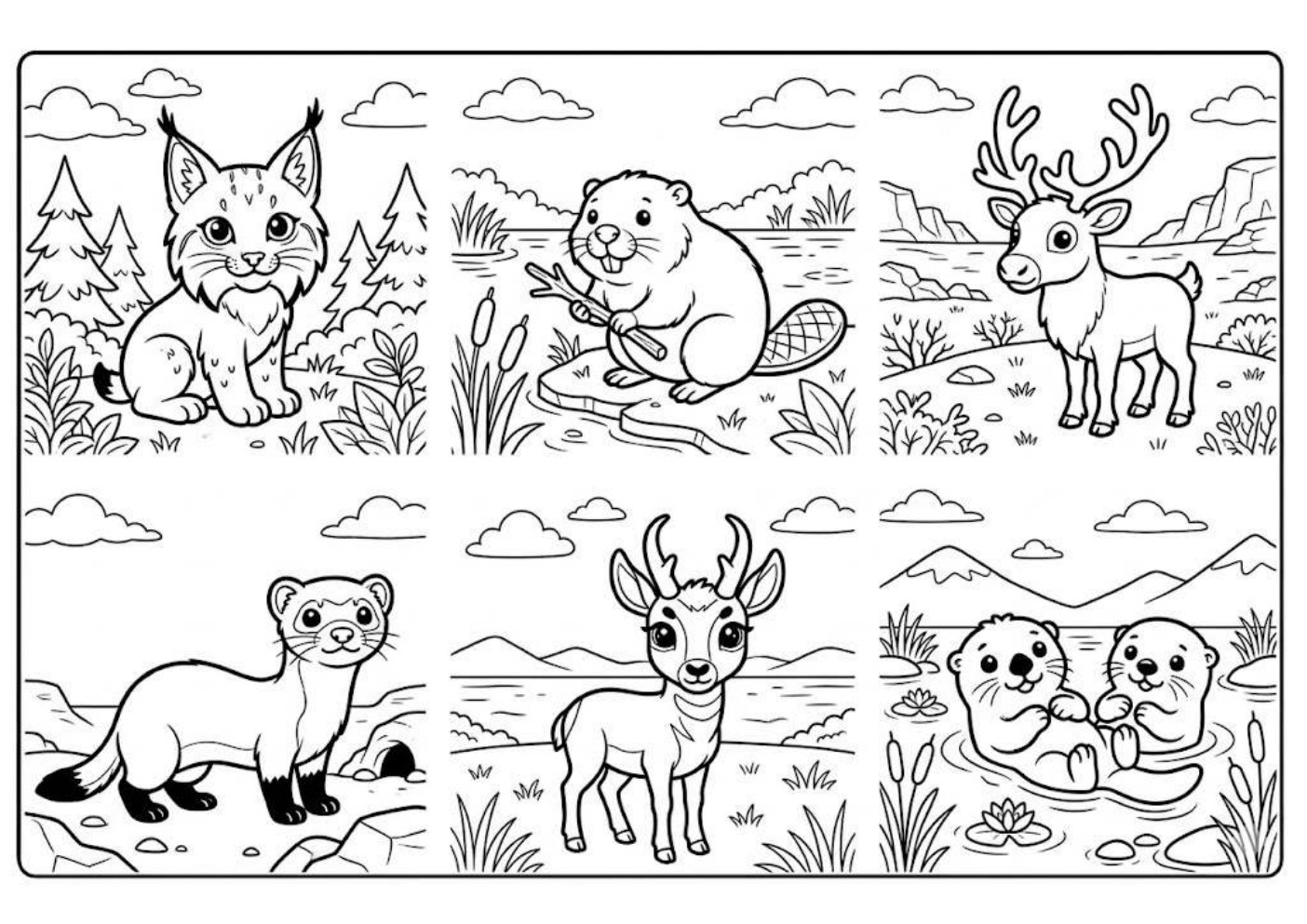 Desenhos de animais da Ásia para colorir